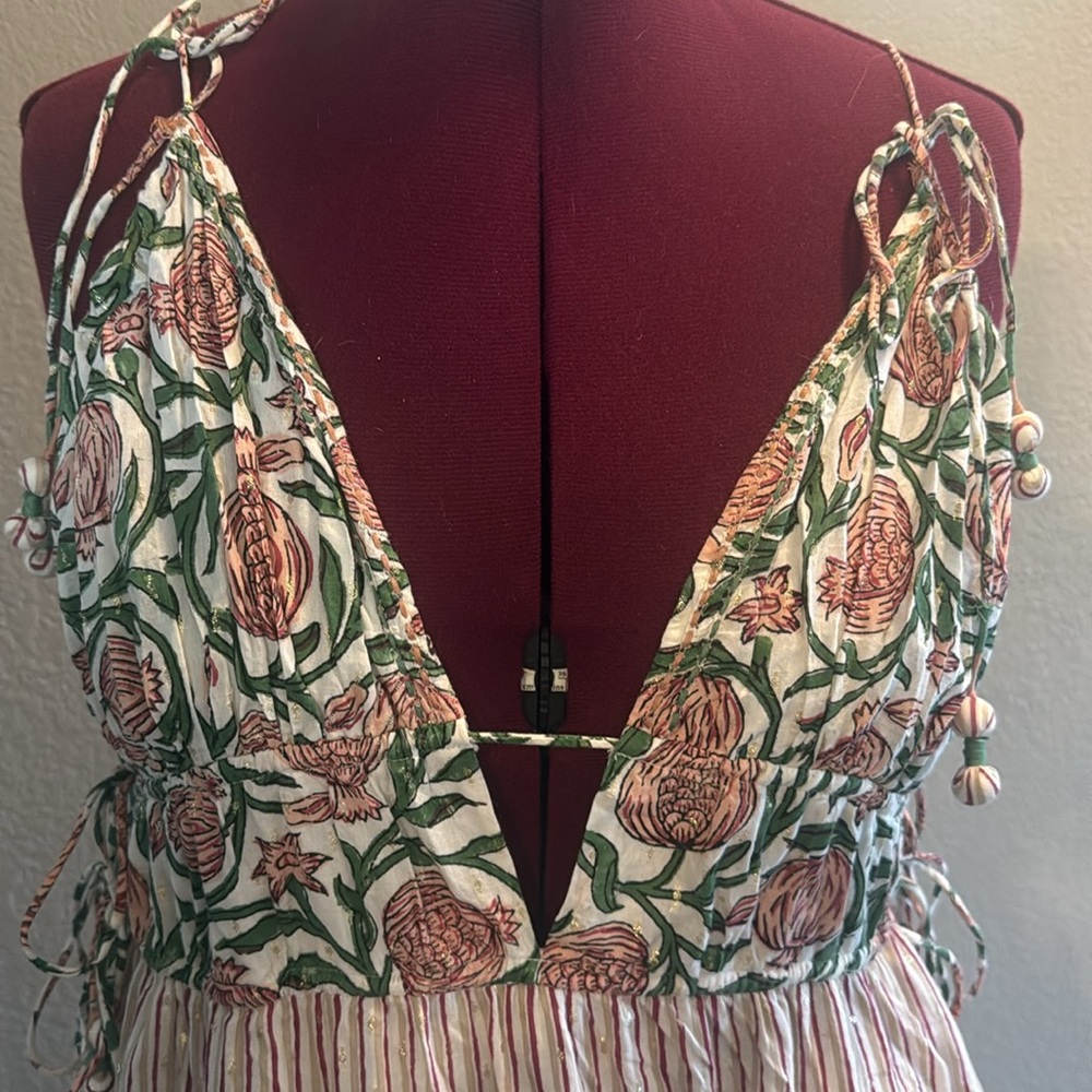 Floral Striped Maxi Dress - Picture 5 of 7